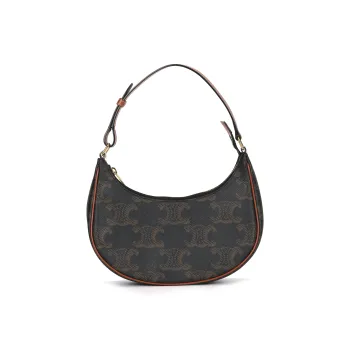 CELINE AVA Cow Leather Shoulder Bag Handbags Shoulder Bags Women's Tawny