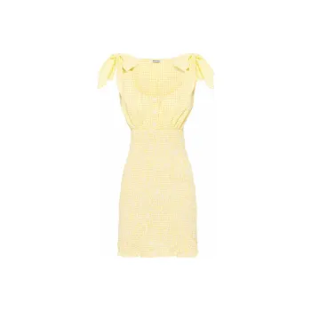 MIU MIU SS22 Sleeveless Dress Women's Yellow