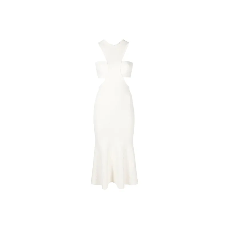 Alexander McQueen Slashed Harness Cut Out Detailed Dress-0