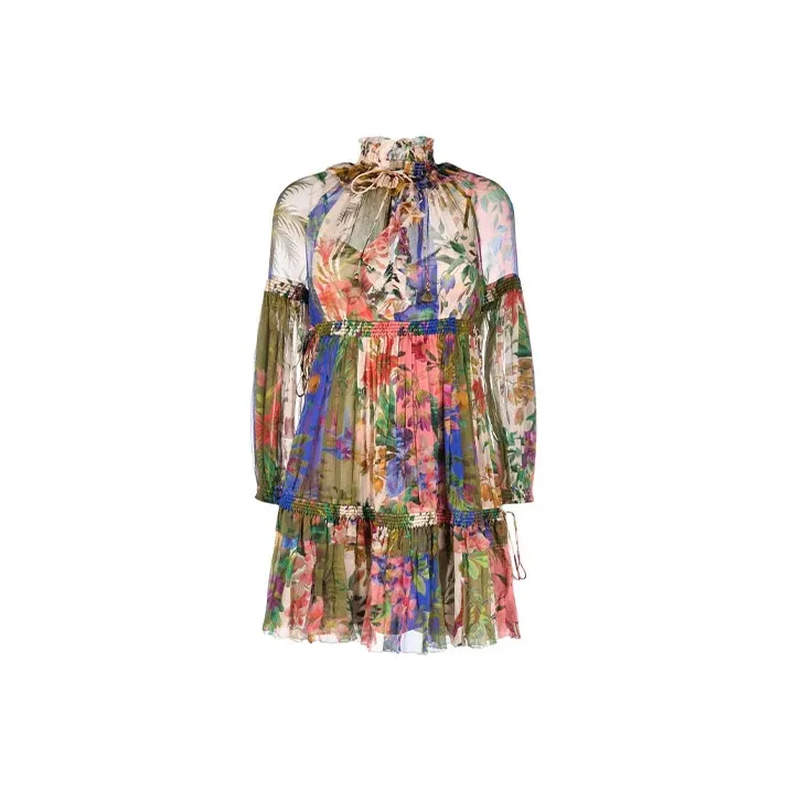 Zimmermann Long-Sleeved Dresses Women's Multicolor-0