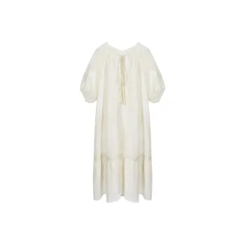 BASIC HOUSE Short-Sleeved Dresses Women's Beige
