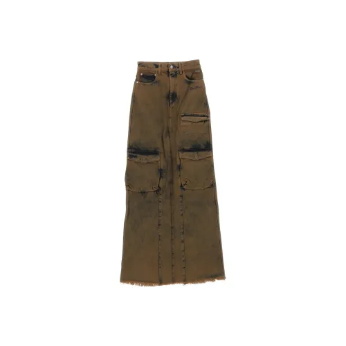 GCDS Maxi Denim Cargo Skirt