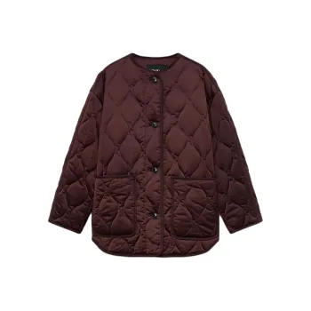 ZARA ZW Series Puffer Jacket Women's Brown