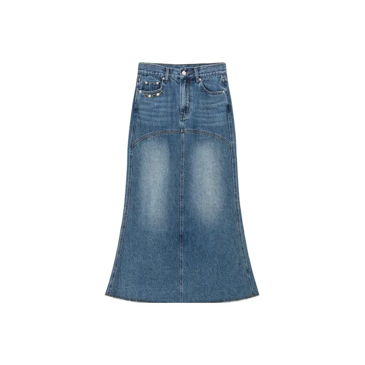 CHUU Denim Long Skirts Women's-4