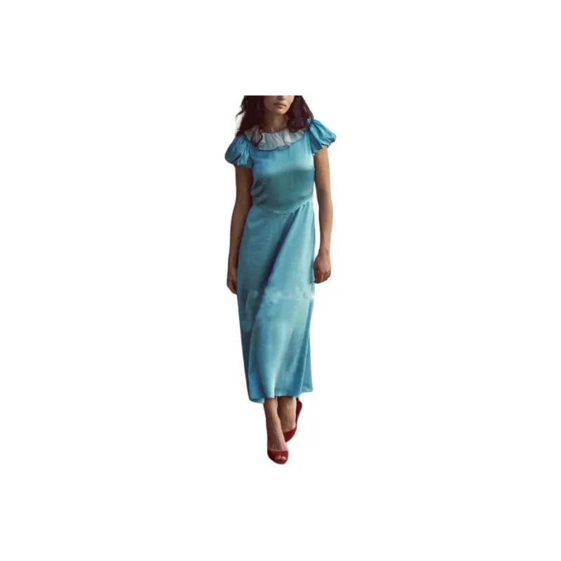 DOEN PAULINA DRESS Short-Sleeved Dresses Women's Blue-0