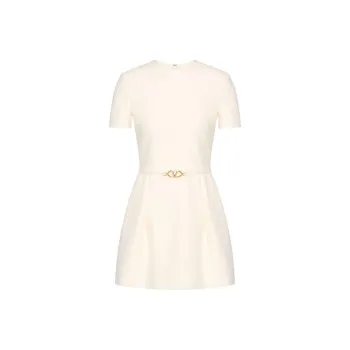 Valentino Short Sleeved Dresses Women's White