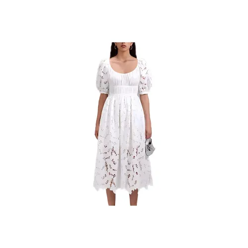 Self portrait Short Sleeved Dresses Women's White