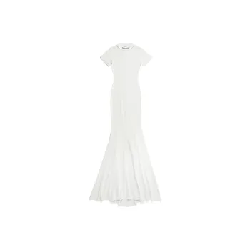 Balenciaga Women's T Shirt Maxi Dress White