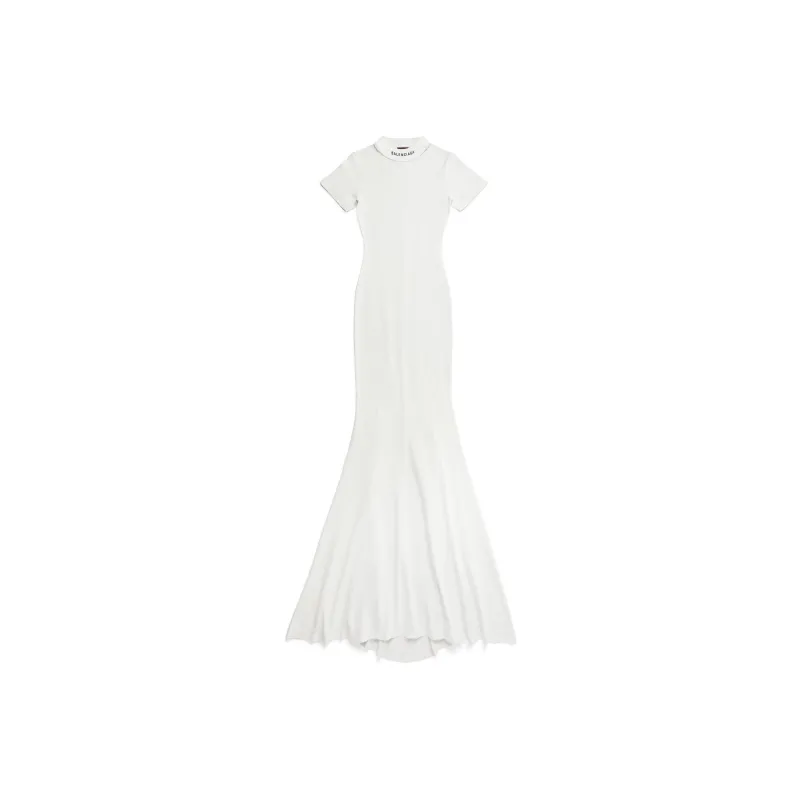 Balenciaga Women's T Shirt Maxi Dress White-0