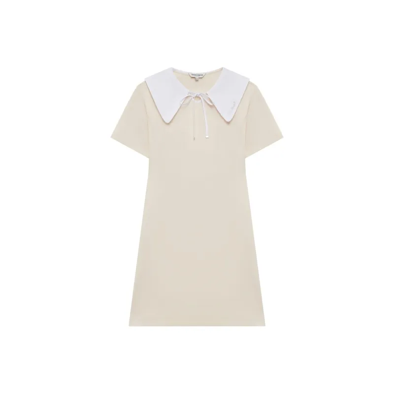Teenie Weenie Short Sleeved Dress Women's Ivory-0