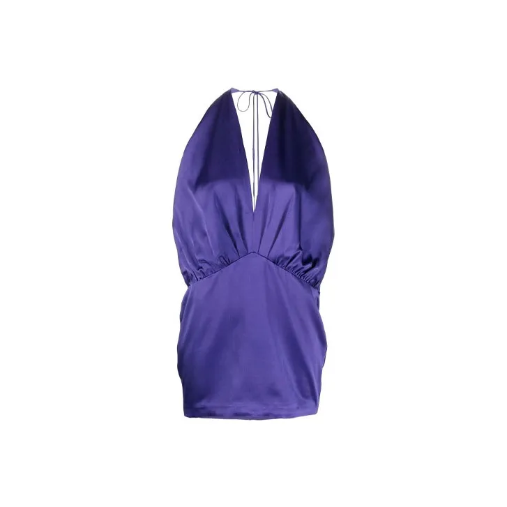 Blumarine FW22 Sleeveless Dress Women's Purple-0