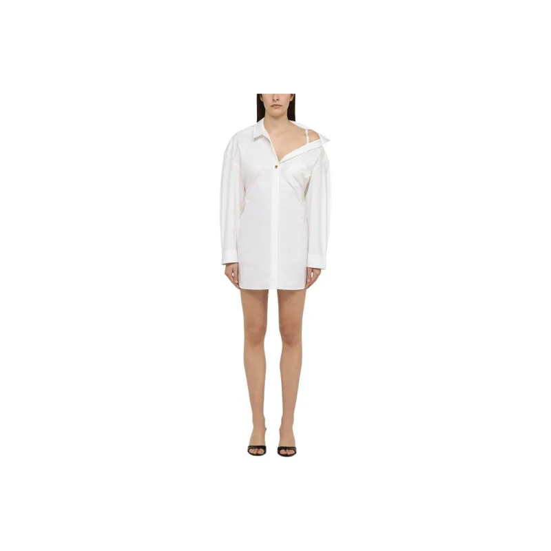 Jacquemus Long Sleeved Dresses Women's White-0