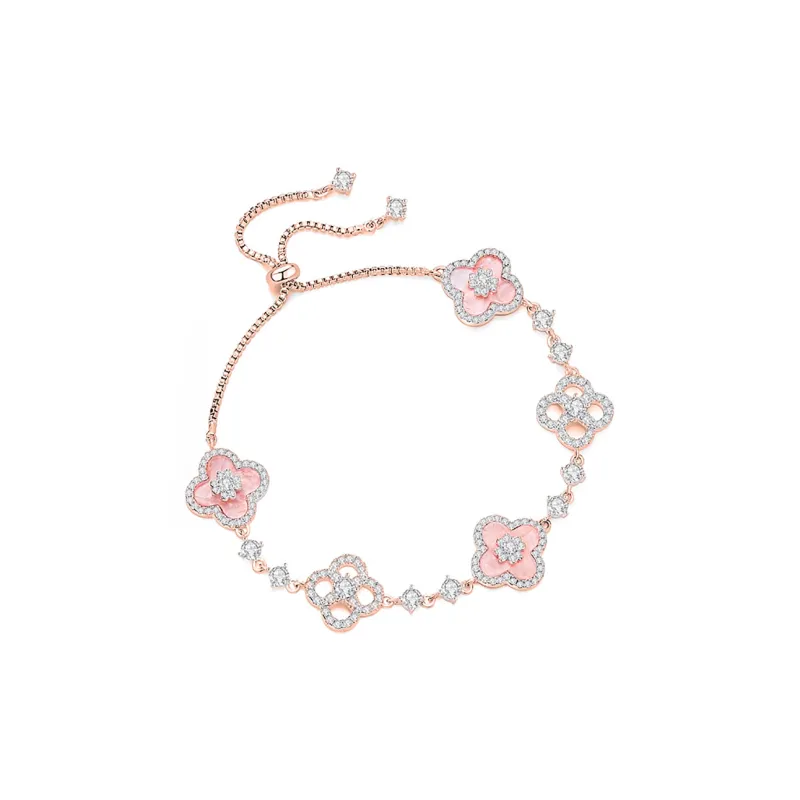 LUYUO Baby's Breath Princess On The Run, Double Layer Layering Adjustable Gift Box Set Bracelet Women's-0