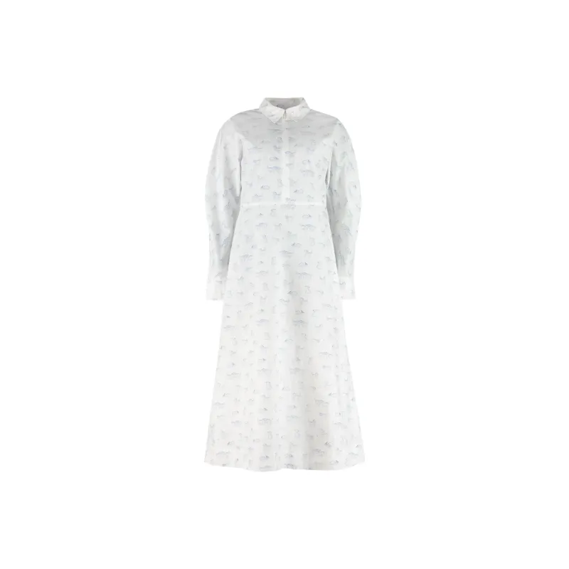 GANNI Long-Sleeved Dresses Women's White-0