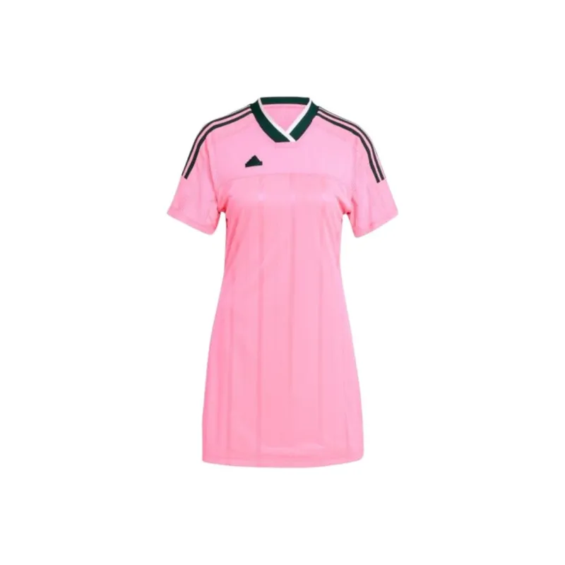Adidas TIRO SUMMER TEE DRESS Short-Sleeved Dresses Women's Transparent Pink-0