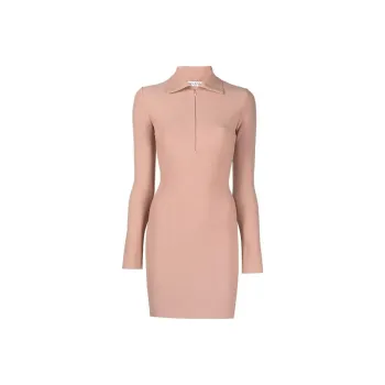 Alaia Half Zipped Long Sleeved Mini Dress