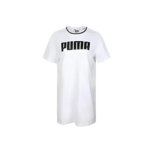 PUMA Short-Sleeved Dresses Women's White