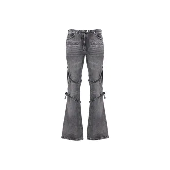 COURREGES Multi strap Flared Jeans