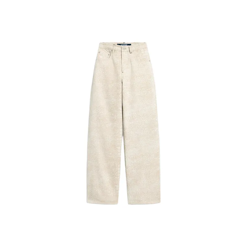 Jacquemus SS25 Baggy Jeans Jeans Women's Beige/Beige-0