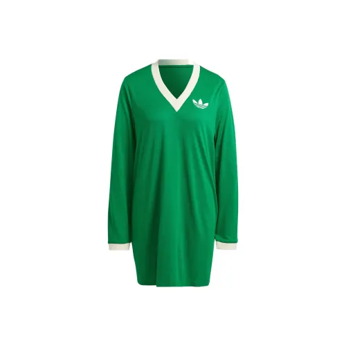 Adidas Originals Long Sleeved Dresses Women's Green