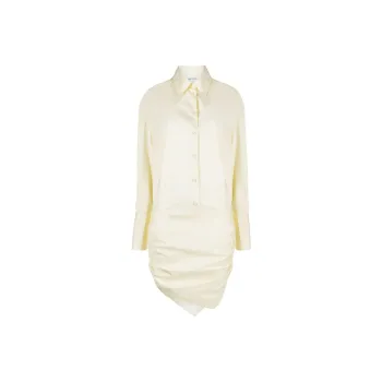 The Attico Hatty Collared Button-Up Mini Dress