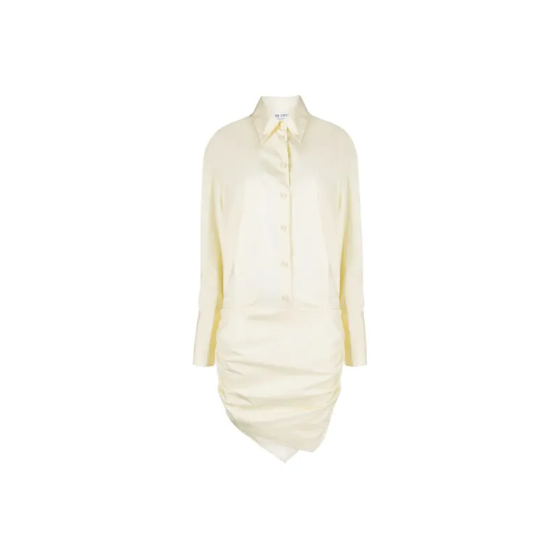 The Attico Hatty Collared Button-Up Mini Dress-0