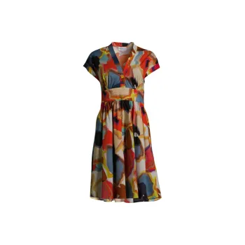Marella Short Sleeved Dresses Women's Multicolor
