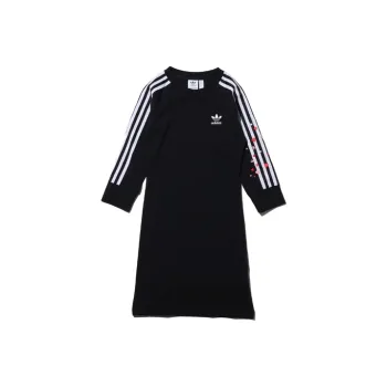 Adidas Originals Classic Three stripe Series Long Sleeved Dresses Women's