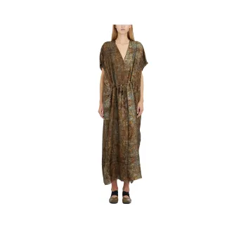 UMA WANG Floral Printed V Neck Dress