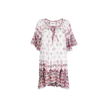 ISABEL MARANT ETOILE Geometric-Print Ruffled Dress