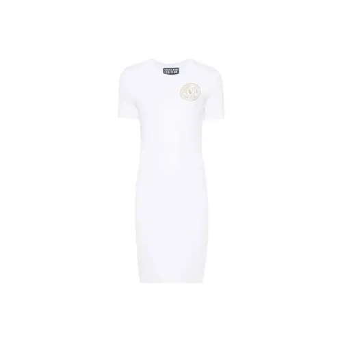 VERSACE JEANS Logo print T shirt Dress
