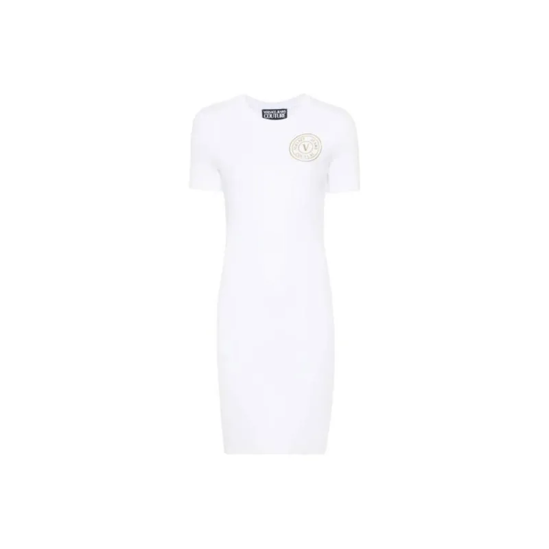 VERSACE JEANS Logo Embellished Dress-0