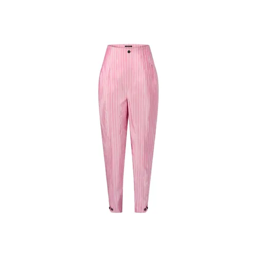LOUIS VUITTON Double Stripe Fitted High Waist Carrot Pants