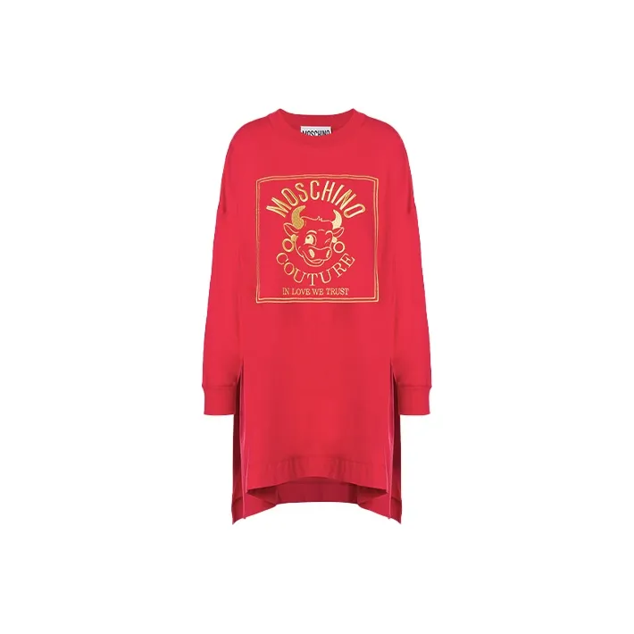 MOSCHINO Long-Sleeved Dresses Women's Red-0
