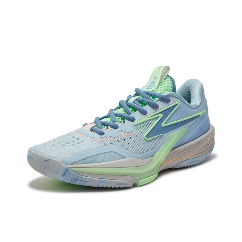 361° BIG3 6.0 Cushioning Coverage Abrasion Resistant Slip Resistant Low Top Basketball Shoes Men's Antique Gray Blue-1