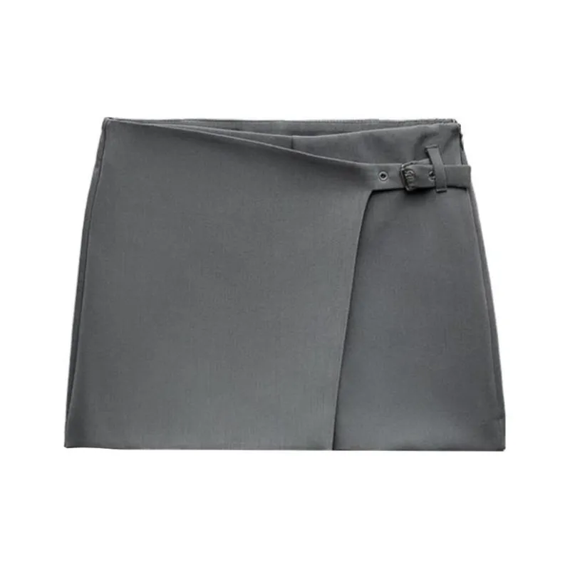 ZARA Casual Shorts Women's Washed Brown Black-0