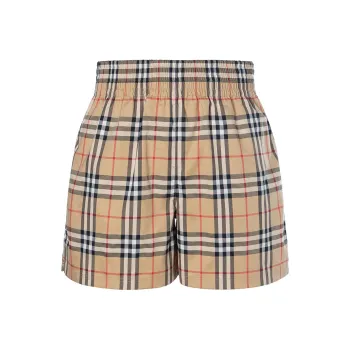 Burberry Vintage Check Side Stripe Shorts 'Archive Beige'