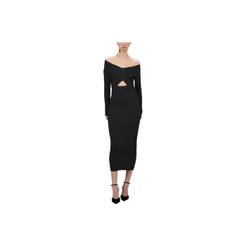 Self portrait Long Sleeved Dresses Women's Black