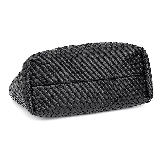 CLEVER& KETCH PU Tote Underarm Shoulder Bag Women's Black/Gold-2