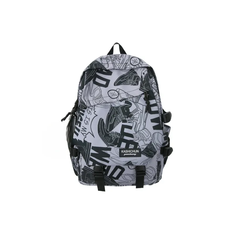 AIBAG Nylon Backpack Unisex White Orange/White Blue/White Gray/Black Blue/Black Gray-18
