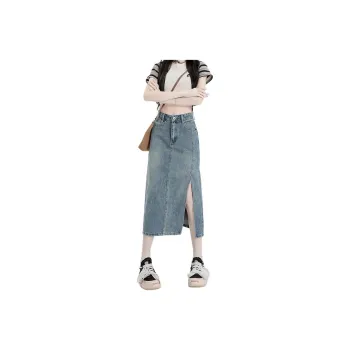 FOREVER 21 Denim Long Skirt Women's Light