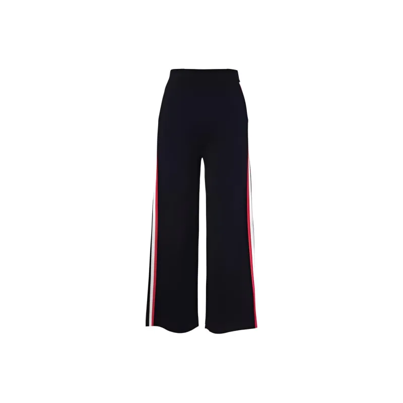 XII BASKET Knitted Sweatpants Women's Navy Blue-0