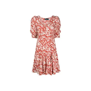 Polo Ralph Lauren Floral-print Box-pleat Dress