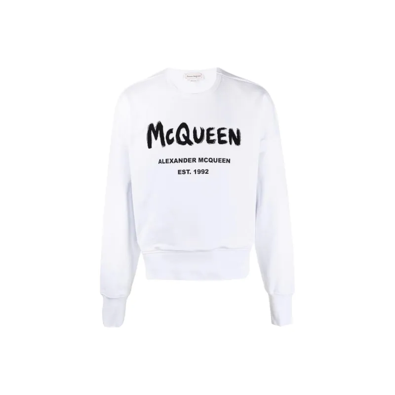 Alexander McQueen Sweatshirts Men White-0