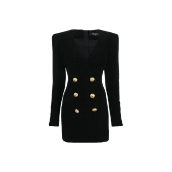 BALMAIN Long Sleeved Dresses Women's Black