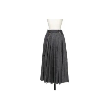Sacai SS24 Denim Long Skirt Women's Indigo