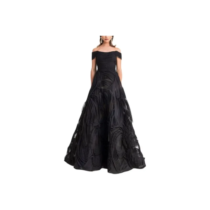 Gemy Maalouf Short-Sleeved Dresses Women's Black-0