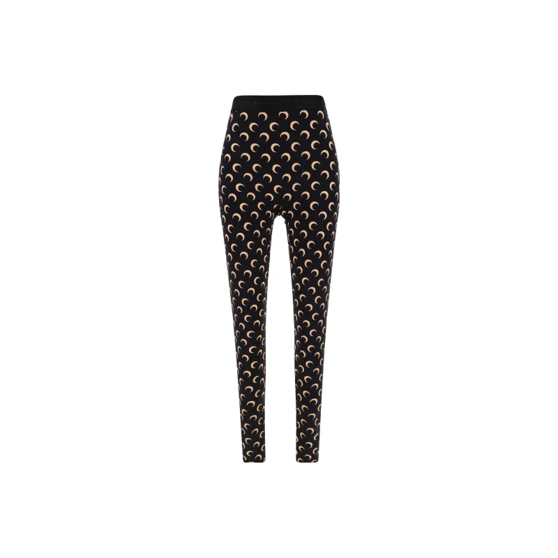 Marine Serre Crescent Moon print Leggings-0