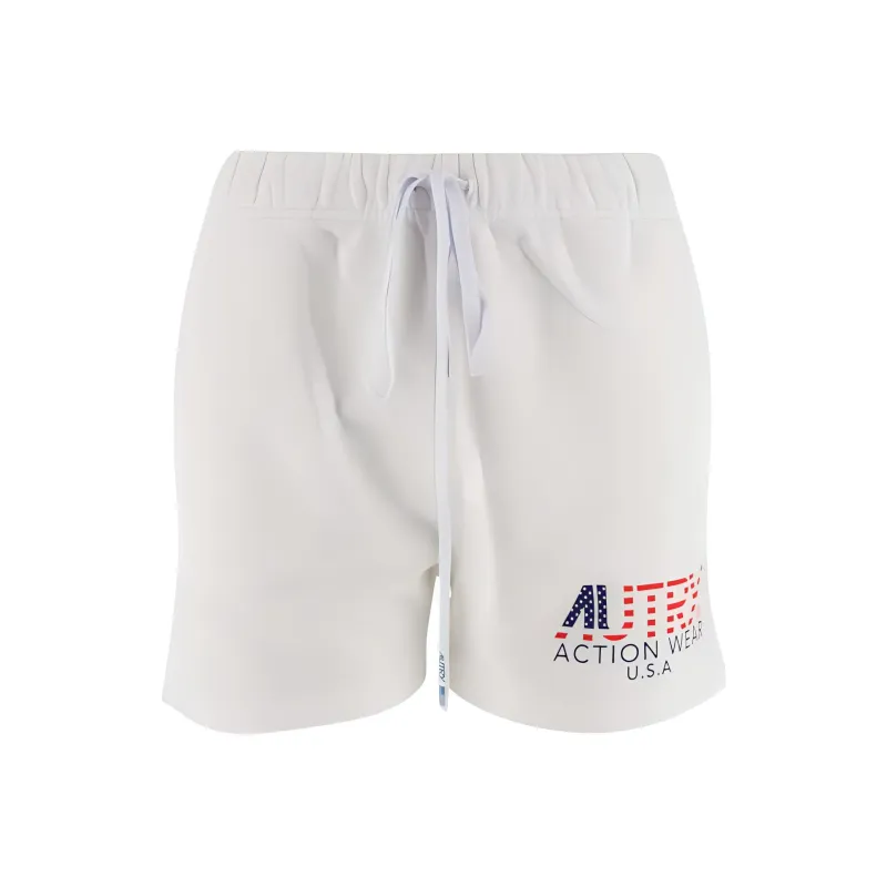 AUTRY Logo Printed Drawstring Shorts-0