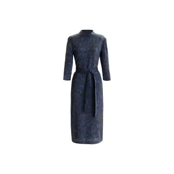 LIZZY Long Sleeved Dress Women's Navy Blue